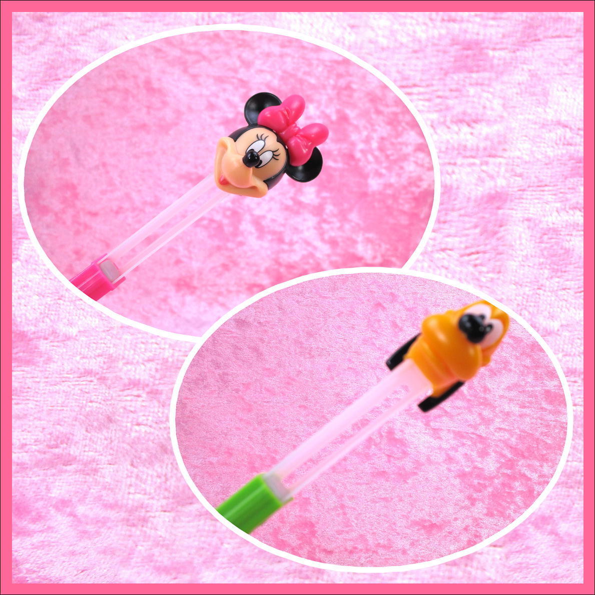  Disney PEZpetsu* candy - inserting Minnie Mouse ( pink )+ Pluto ( green )2 point set beautiful goods 
