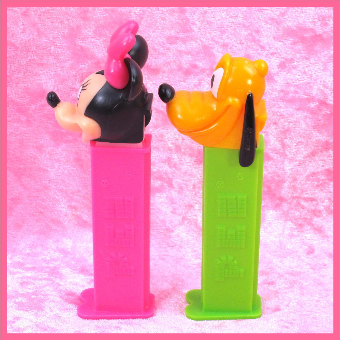  Disney PEZpetsu* candy - inserting Minnie Mouse ( pink )+ Pluto ( green )2 point set beautiful goods 