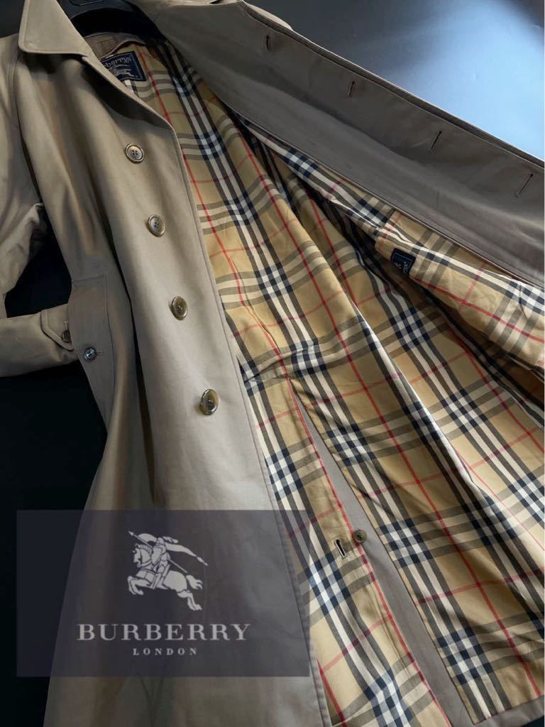 15万○極上BURBERRY 【高級ノバチェック仕立て 】比翼仕立て ステン