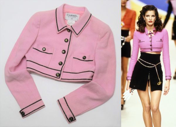 CHANEL ツイード ジャケット クロップド ロゴボタン ヴィンテージ Yahoo!オークション - 超レア 95P Vintage CHANEL シャネル