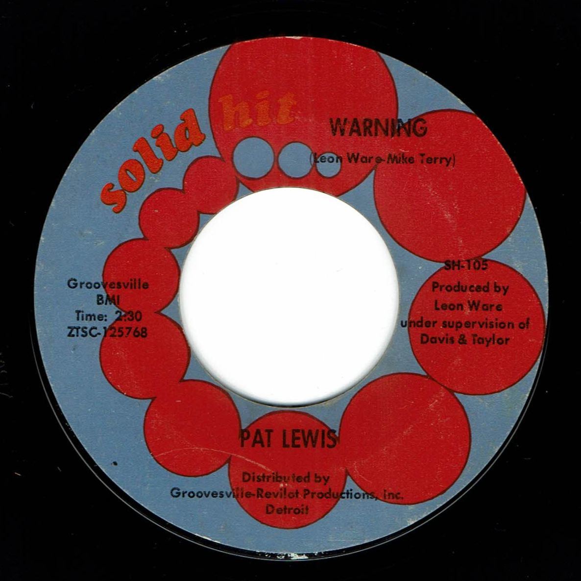 Pat Lewis / Warning ♪ I’ll Wait (Solid Hit)_画像1