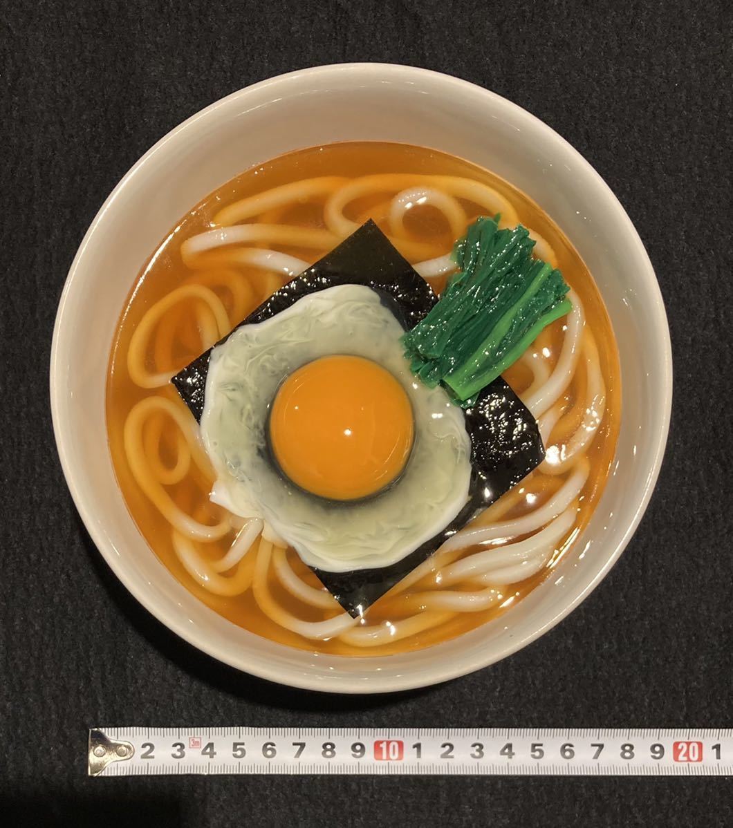 月見うどん　food replica udon topped with a raw egg_画像2