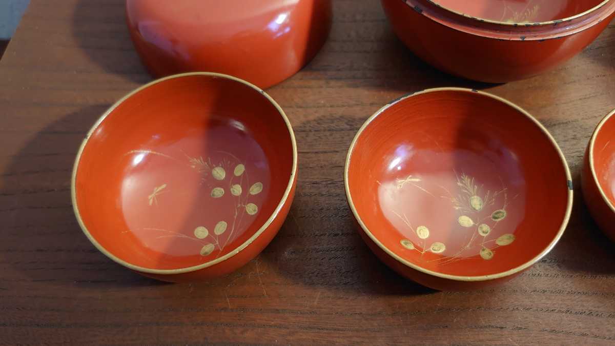 格安買取 相場 輪島塗 金蒔絵 鴨の図 漆器 茶道具 アンティーク輪島塗