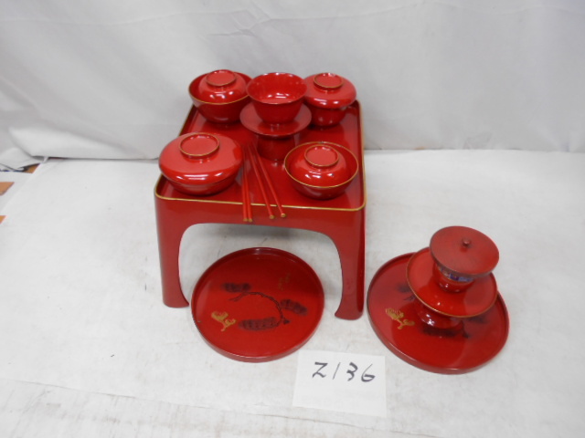  large ..2136 era wheel island paint .. for . serving tray complete set beautiful goods Kutani somenishiki hot water . tea cup attaching . seat tool tea utensils Echizen warehouse ....