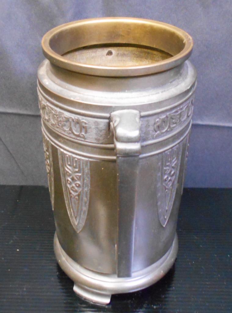 早苗278　時代　銅製　花瓶　花器　在銘　茶席道具　花道具　茶道具　茶席道具_画像5