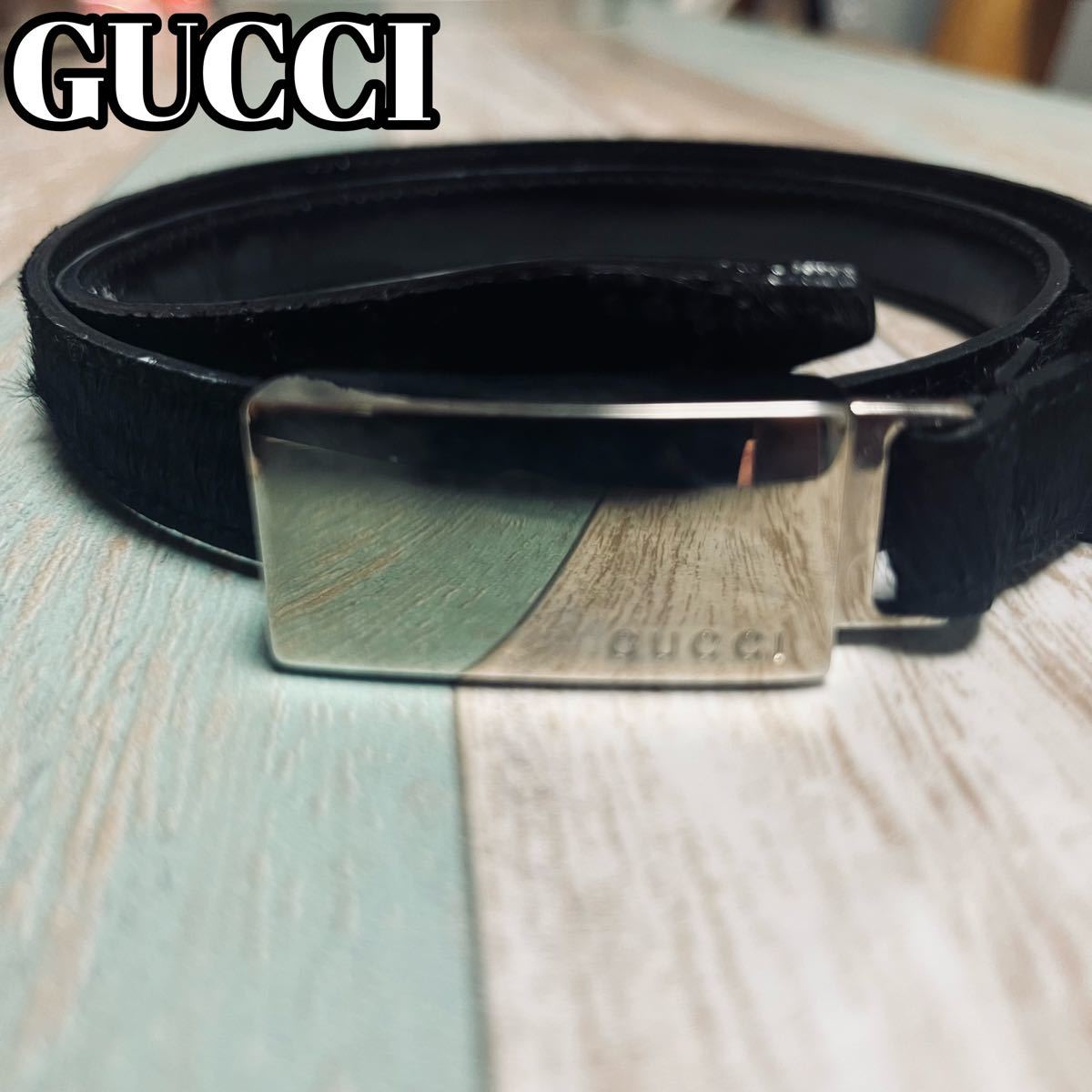 月曜日迄限定値下げ)GUCCI (グッチ)ハラコベルト|PayPayフリマ