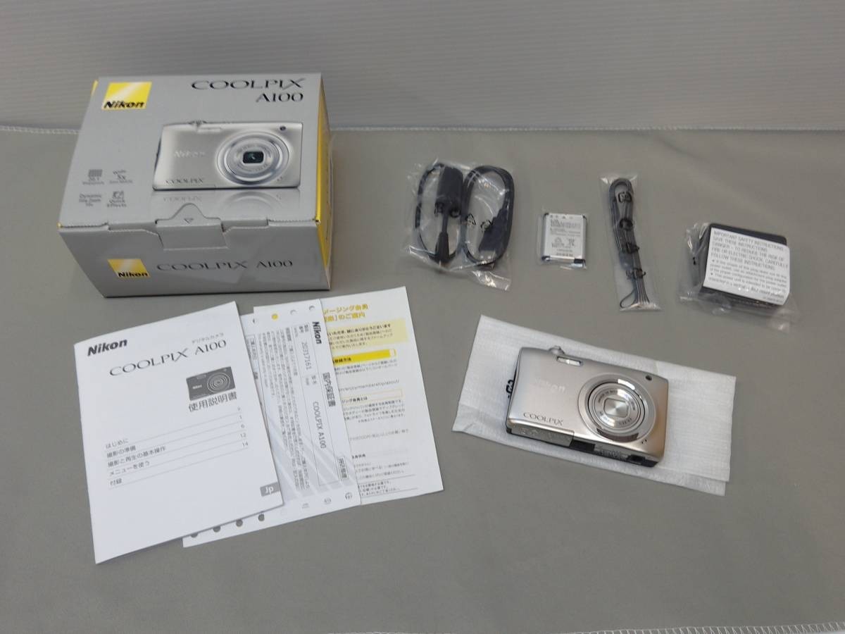 2021最新のスタイル ニコン Nikon 105-KE228-60: コンパクトデジタルカメラ 動作確認済み 2006万画素 カメラ デジカメ シルバー 2016年モデル A100SL COOLPIX ニコン