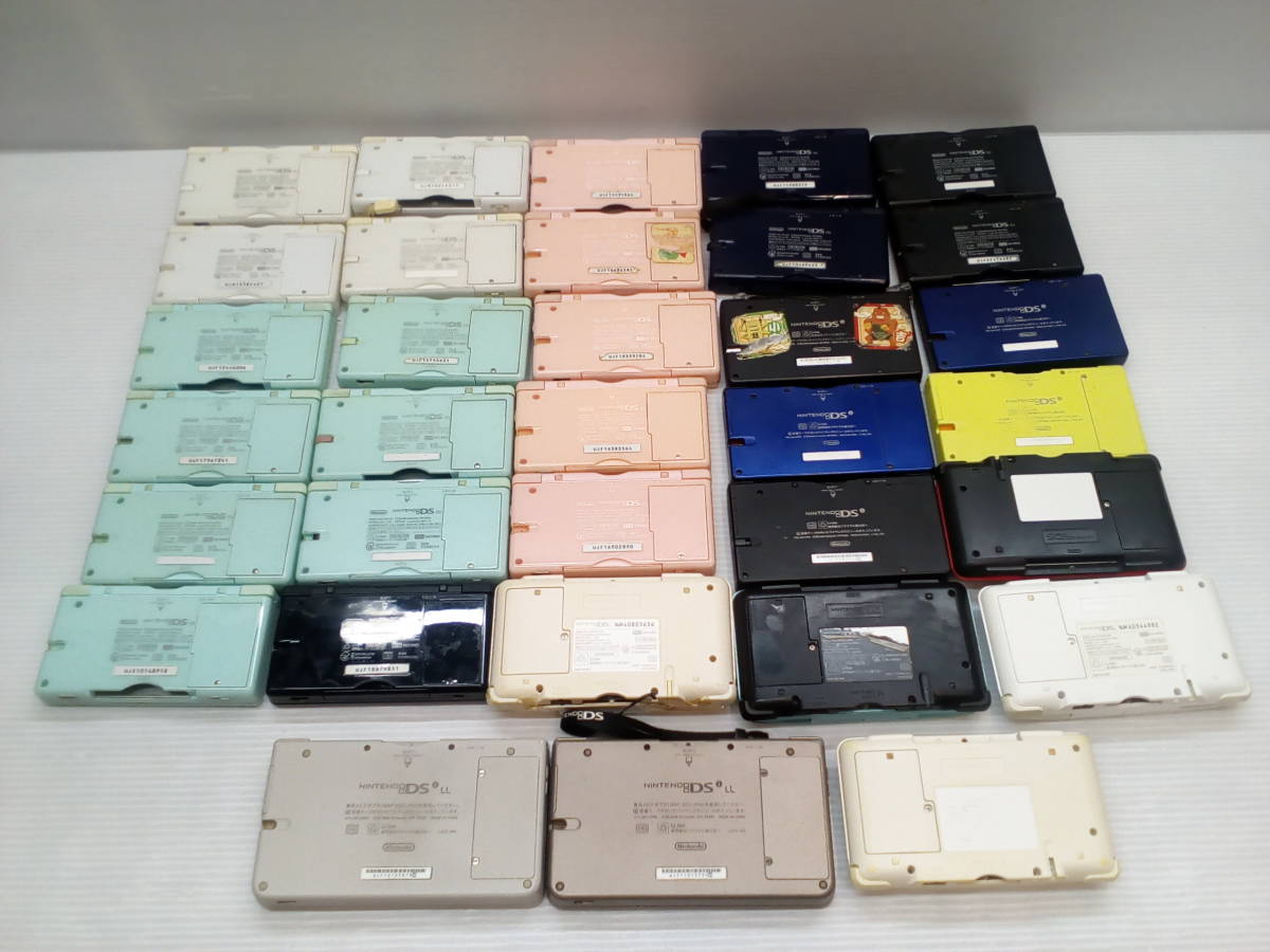 55-y5492-100: ニンテンドーDSiLL DSライト DSi 初代DS ジャンク品 33台 大量まとめセット Nintendo 任天堂 ダメージ大 動作未確認_画像4