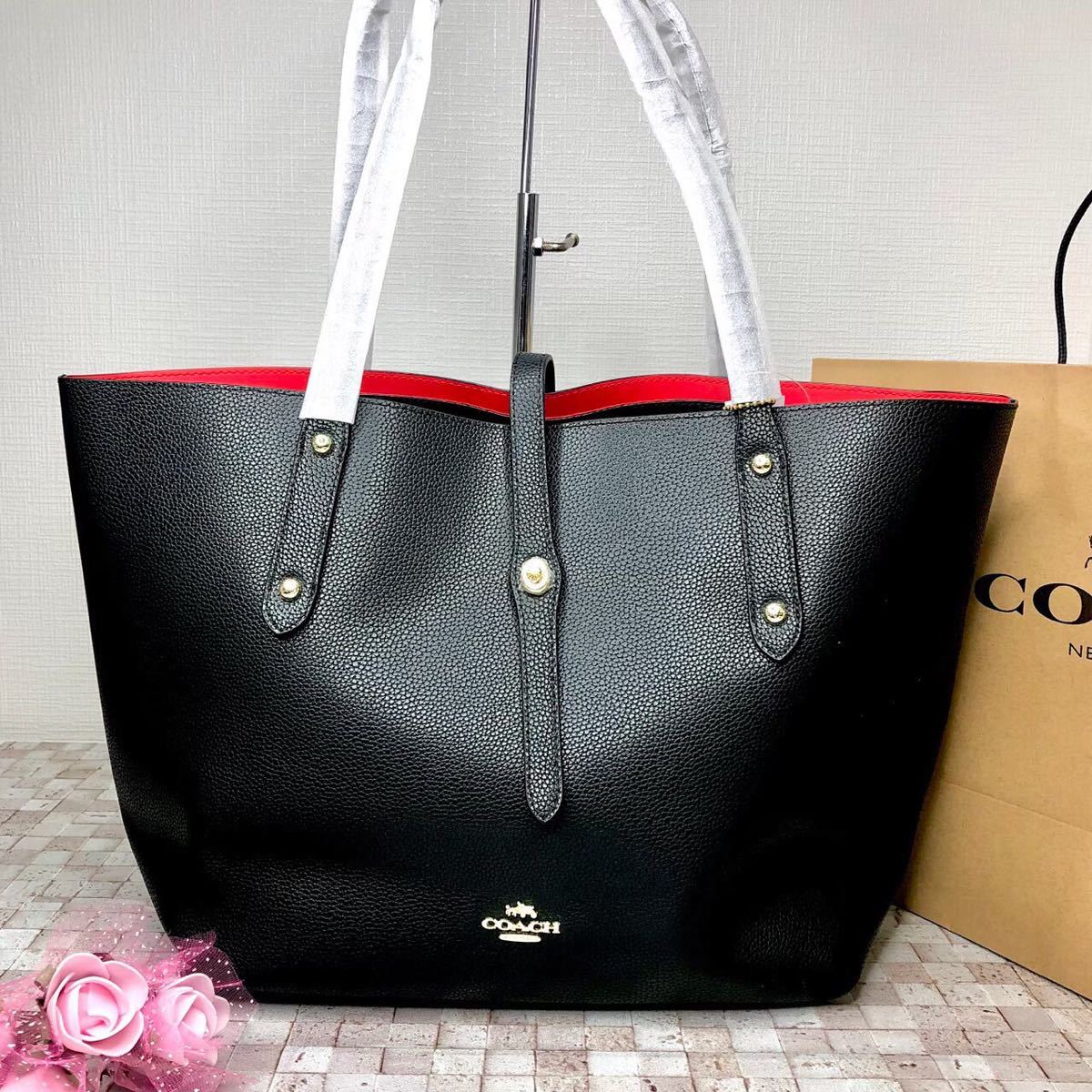 買物 新品 未使用 COACH コーチ マーケット トートバッグ ilam.org