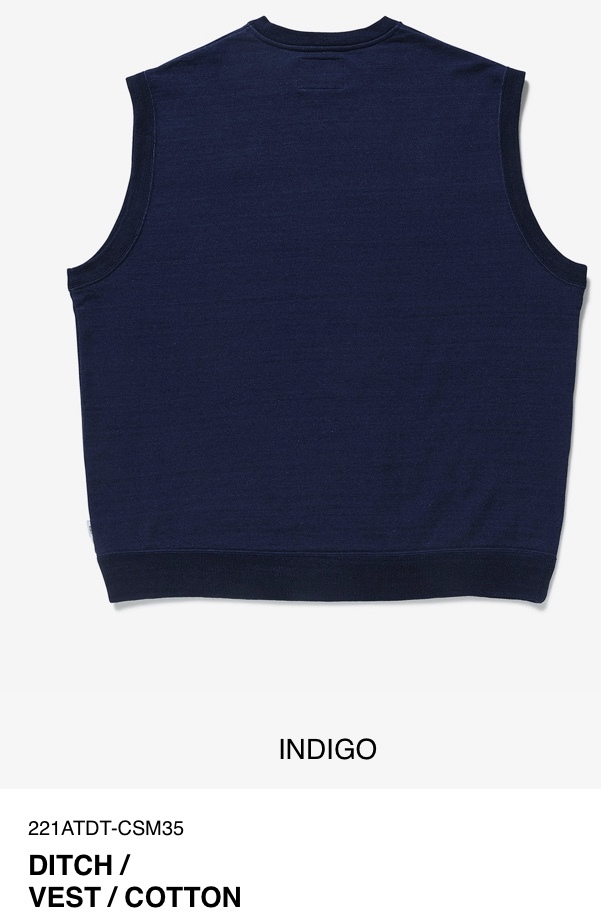 新品 WTAPS 22SS DITCH VEST INDIGO Lサイズ トップス ベスト nizza.com.co