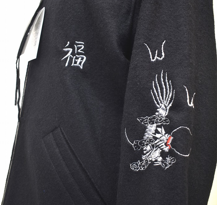 SEVESKIG (セヴシグ) SKA SOUVENIR SHIRT スカ 刺繍 スーベニア シャツ 長袖 ジャケット L/S JACKET ブルゾン セブシグ WOOL スカジャン M_画像4