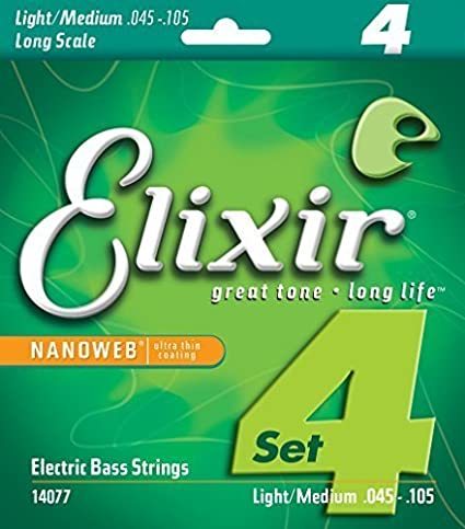 [ old package special price ]Elixir( Elixir ) / Nanoweb Anti-Rust Medium LONG SCALE #14077/ medium - bass string - 10 anniversary commemoration pick attaching 