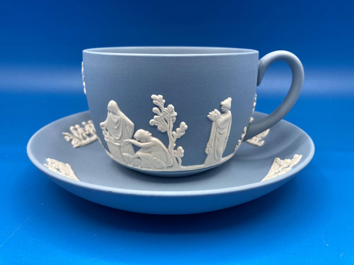 【未使用　保管品　箱なし】Wedgwood ウェッジウッド　★Jasper　★カップ&ソーサー　★サイズ 85×高さ55mm / 140mm