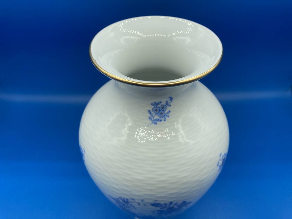 【未使用 箱なし】HEREND ヘレンド　★花瓶　花器　フラワーベース　★インドの華　★サイズ 100(150)mm×高さ235mm_画像4