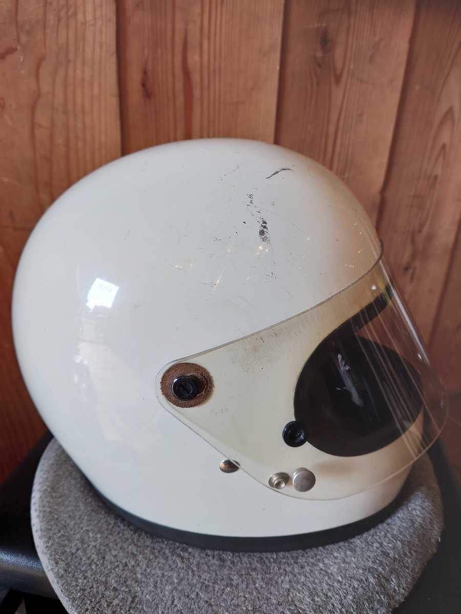リペア済 当時物 BELL STARⅡ ６ 7/8 フルフェイス ヘルメット ホワイト 白 ベル 族ヘル ビンテージ　# SHOEI アライ　# Z1 Z2 FX CB400F _画像4