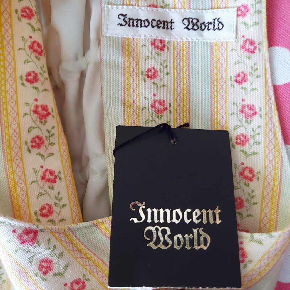 Innocent World イノセントワールド ワンピース ジャンパースカートブラック 可愛いラビット スイーツ リボン付 新品 コットンワンピース_画像6