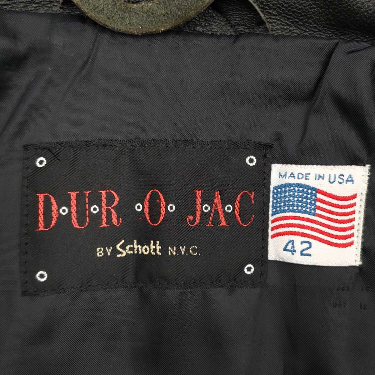 希少ビッグサイズ42 Schott USA製レザージャケット黒メンズXL本 希少ビッグサイズ42 Schott USA製レザージャケット黒メンズXL本