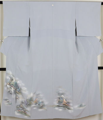 色留袖 袷 正絹 濡れ描き樹木 SSサイズ ki22793 新品 着物 レディース オールシーズン 入学式 卒業式 結婚式 送料無料