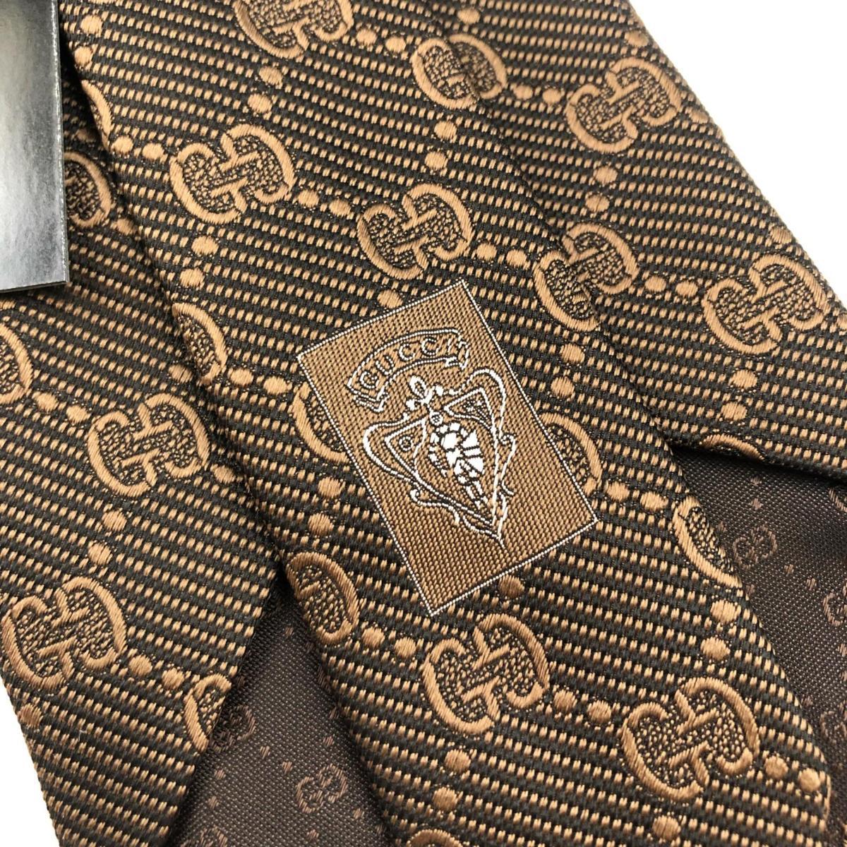 ◯GUCCI グッチ GG柄 シルク100% ブラウン系 ネクタイ(ネクタイ)|売買 ◯GUCCI グッチ GG柄 シルク100% ブラウン系 ネクタイ(ネクタイ)|売買