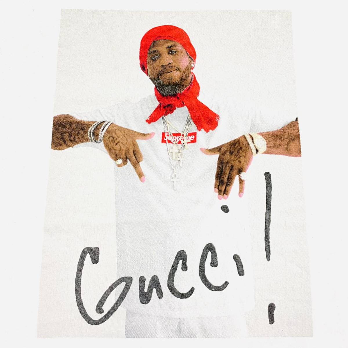 Supreme Gucci Mane Tee White S 16aw 白 グッチ メイン フォト ボックスロゴ_画像3