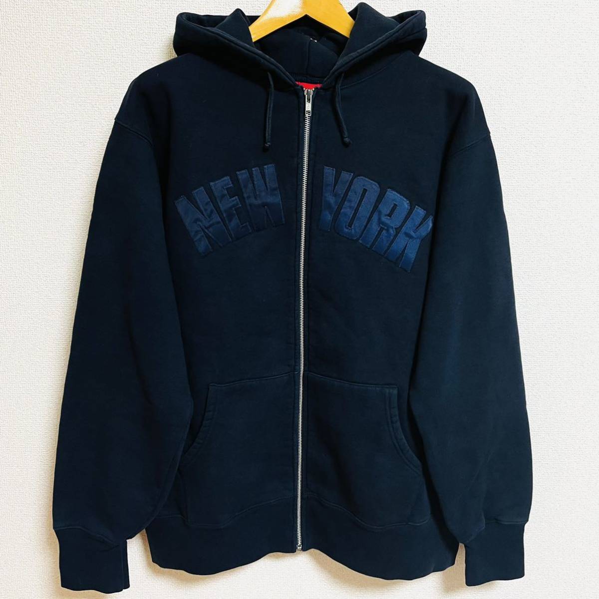 激レア Supreme New York Arc Logo Zip Up Hooded Sweatshirt Navy XL