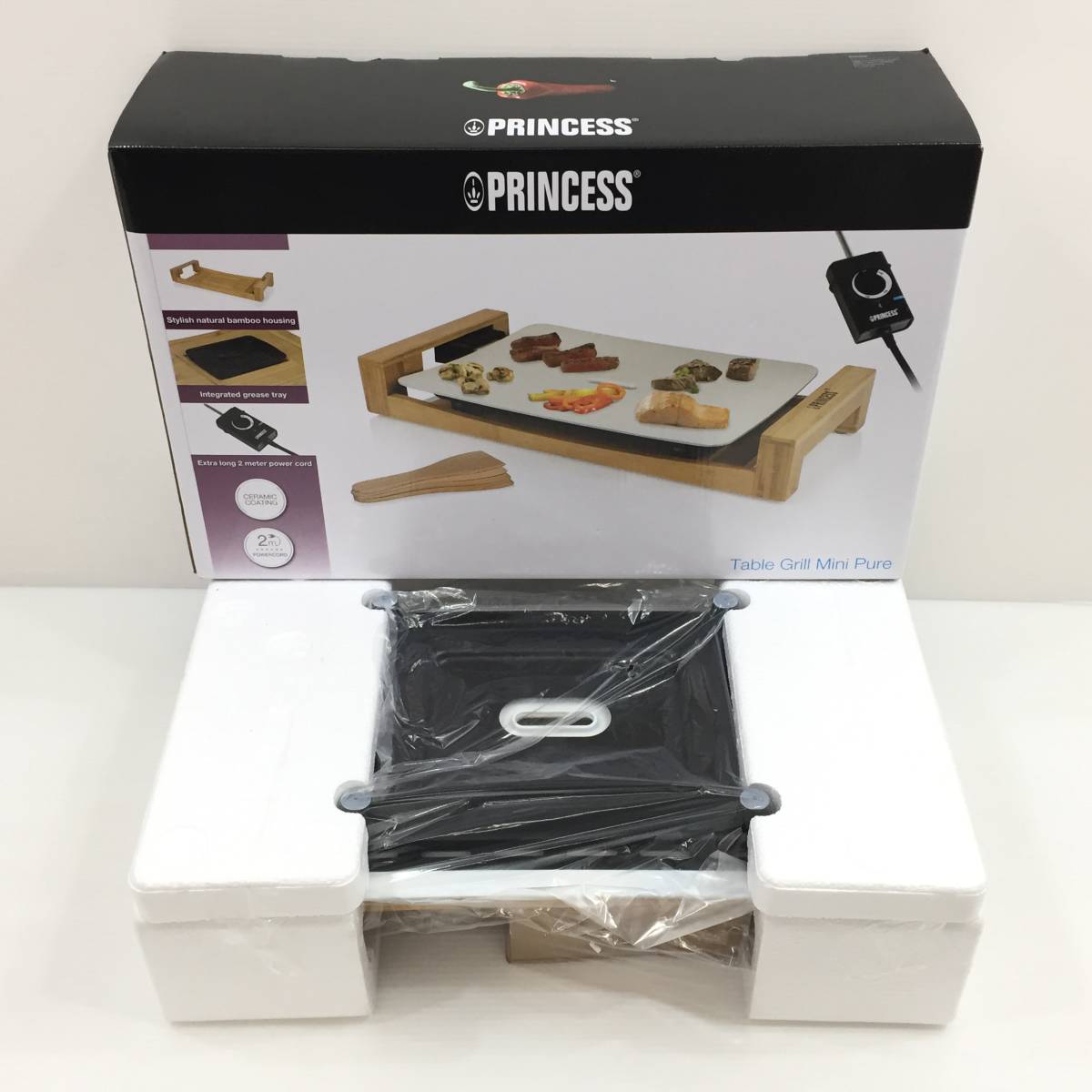 □PRINCESS ホットプレート テーブルグリルミニ ピュア 103035 未使用