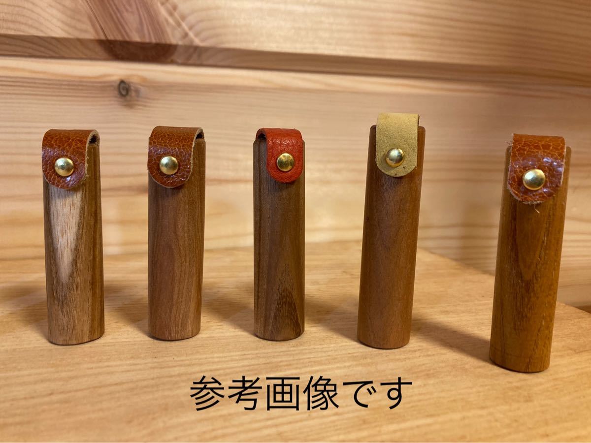 【木製】印鑑ケース　チーク　世界三大銘木
