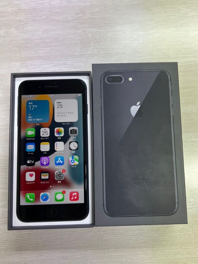 iPhone8 Plus 256GB スペースグレイ au版 SIMロック解除済み 美品 付属