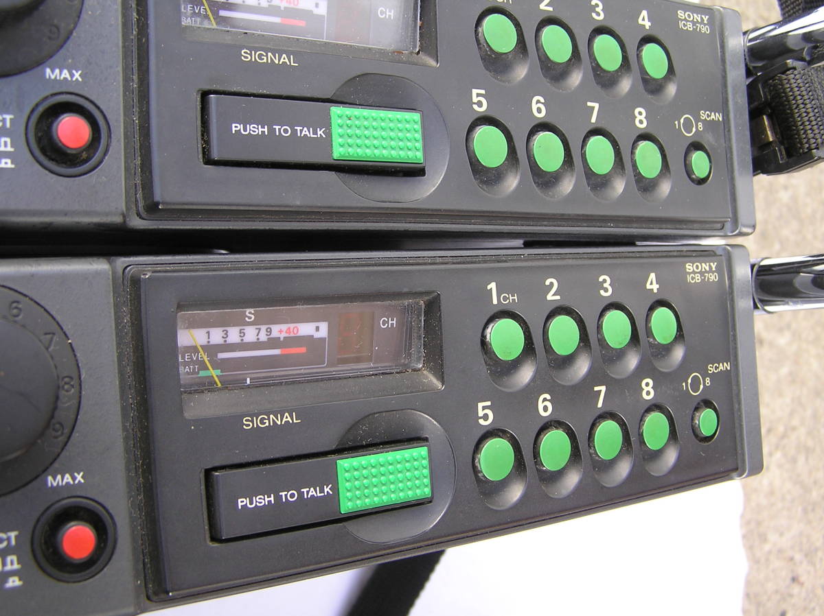 SONY ICB-790 2台セット 30年間の保管品 CB無線 市民バンド(ハンディ 
