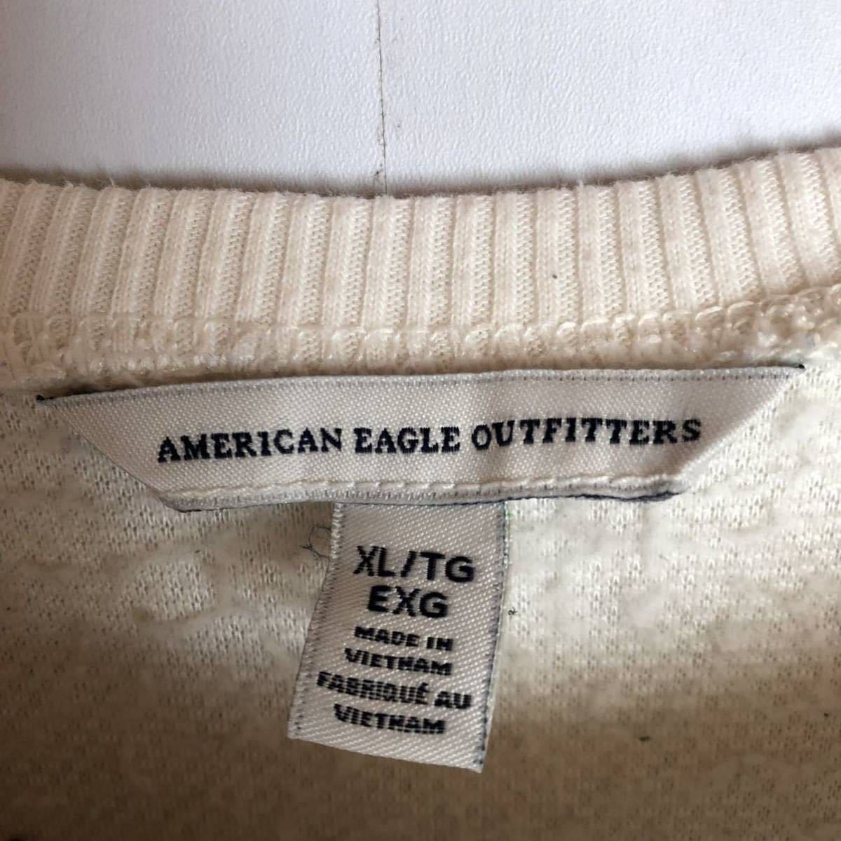 AMERICAN EAGLE アメリカンイーグル　フリース　プルオーバー　ふわふわ　白　レディースXLサイズ 【AY0261】_画像9