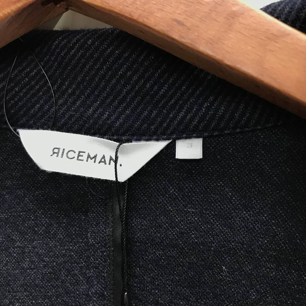 定価55,000円 未使用品 /3/ RICEMAN チェスター コート パンツ セットアップ ライスマン ネイビー ジャケット ブルゾン ズボン ビジネス