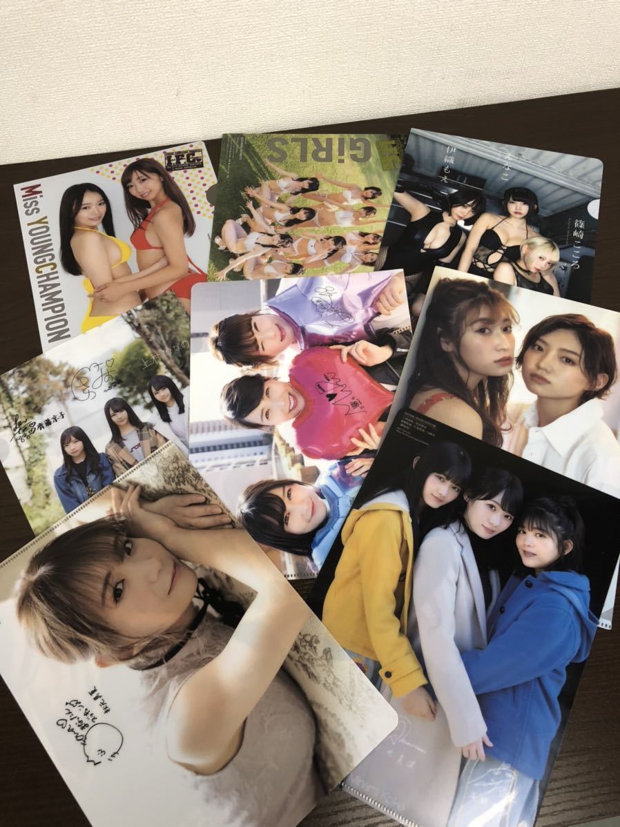 ②○クリアファイル 雑誌付録 肥川彩愛 青科まき SUPER☆GiRLS 秋元