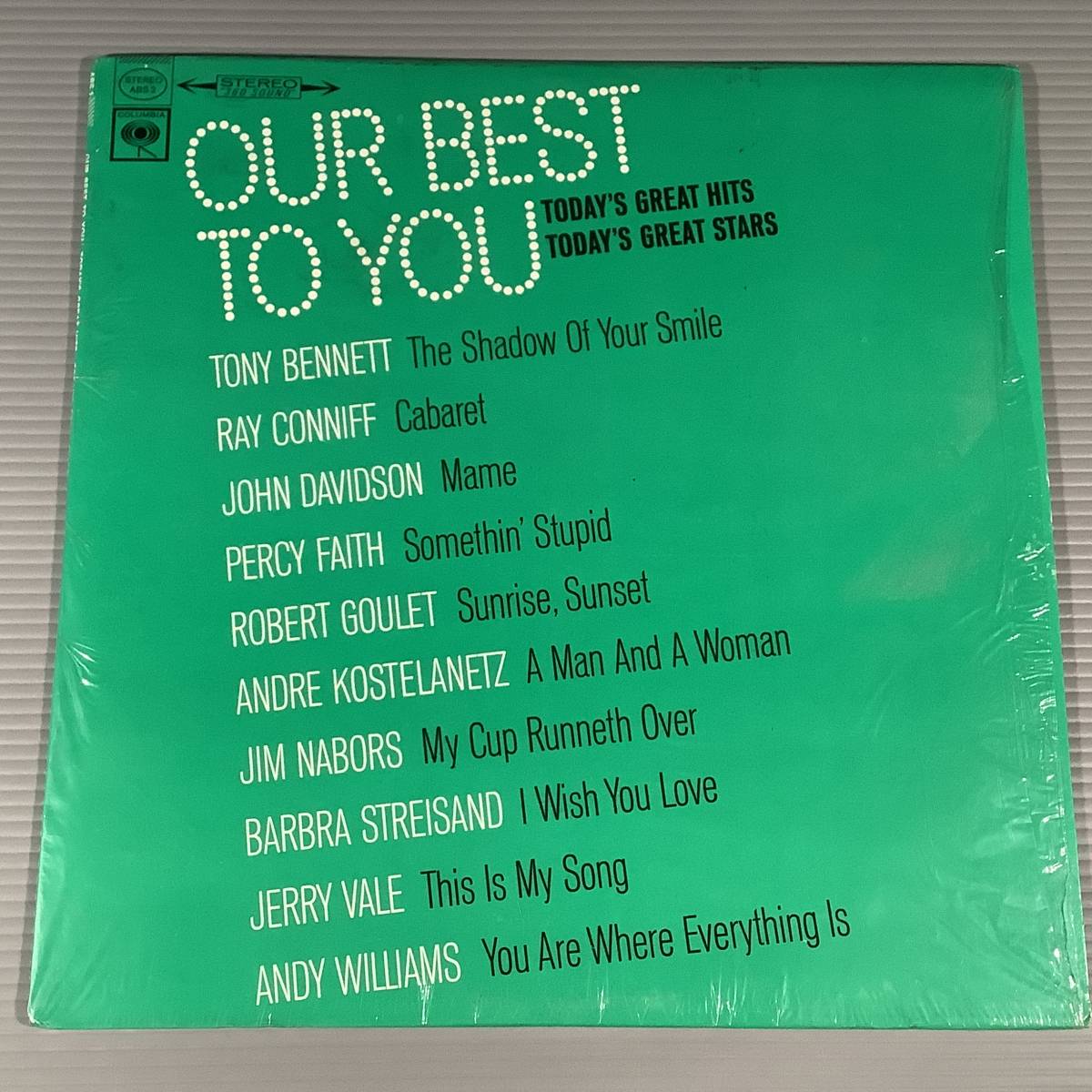 LP(輸入盤)●『OUR BEST TO YOU』トニー・ベネット、レイ・コニフ,パーシー・フェイス,バーブラ・ストライサンド,他●シュリンク付の良好品の画像1