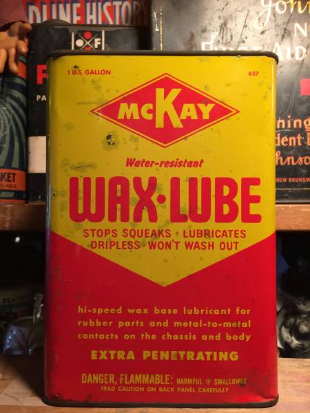 即決 MCKAY WAX LUBE ビンテージ メタル缶 1ガロン ガレージ オリジナル 当時物 / 検 オイル ワックス ジャンク ガーデニング_画像1