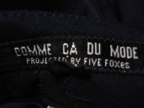  дешевый стандартный item *COMME CA DE MODE( Comme Ca Du Mode )* темно синий серия шерсть земля * высококлассный дизайн брюки M работа место для и т.п. ощущение б/у есть 