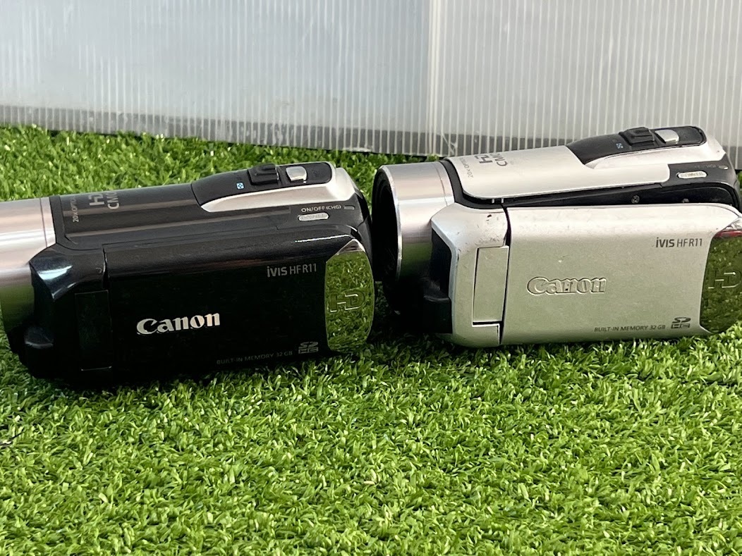 Canon/キャノン iVIS HF R11 デジタルビデオカメラ②台　2010年と不明　現状品　ジャンク扱い（D210） _画像1