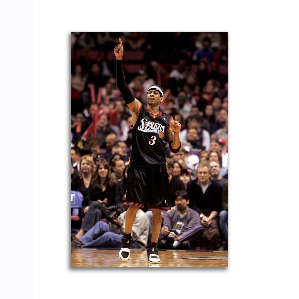 アレン アイバーソン ポスター ボード パネル フレーム 75x50cm シクサーズ 76ers NBA 写真 アート 雑貨 海外 グッズ 絵 フォト Iverson 8_画像1
