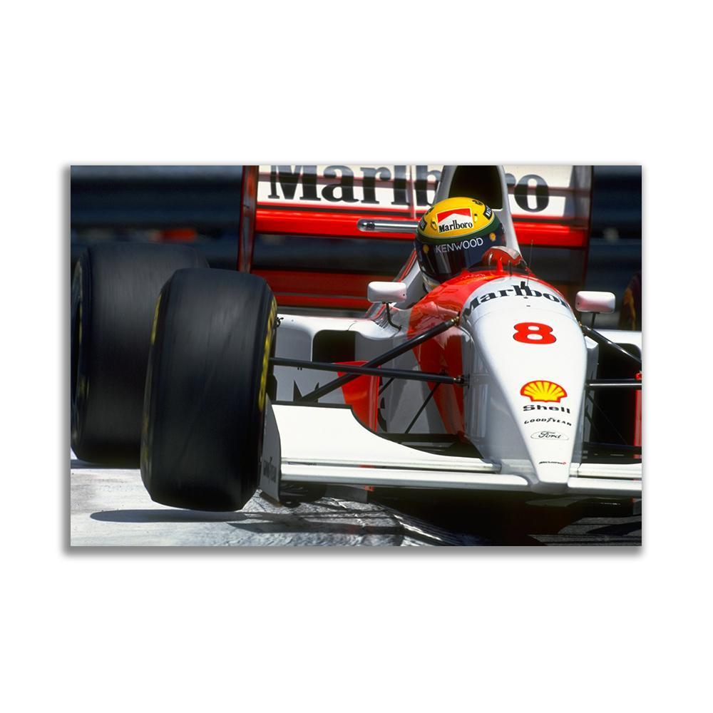 アイルトン・セナ F1 ポスター ボード パネル フレーム 75x50cm 車 レーシングカー グッズ 絵 雑貨 写真 フォト アート Ayrton Senna 10_画像1