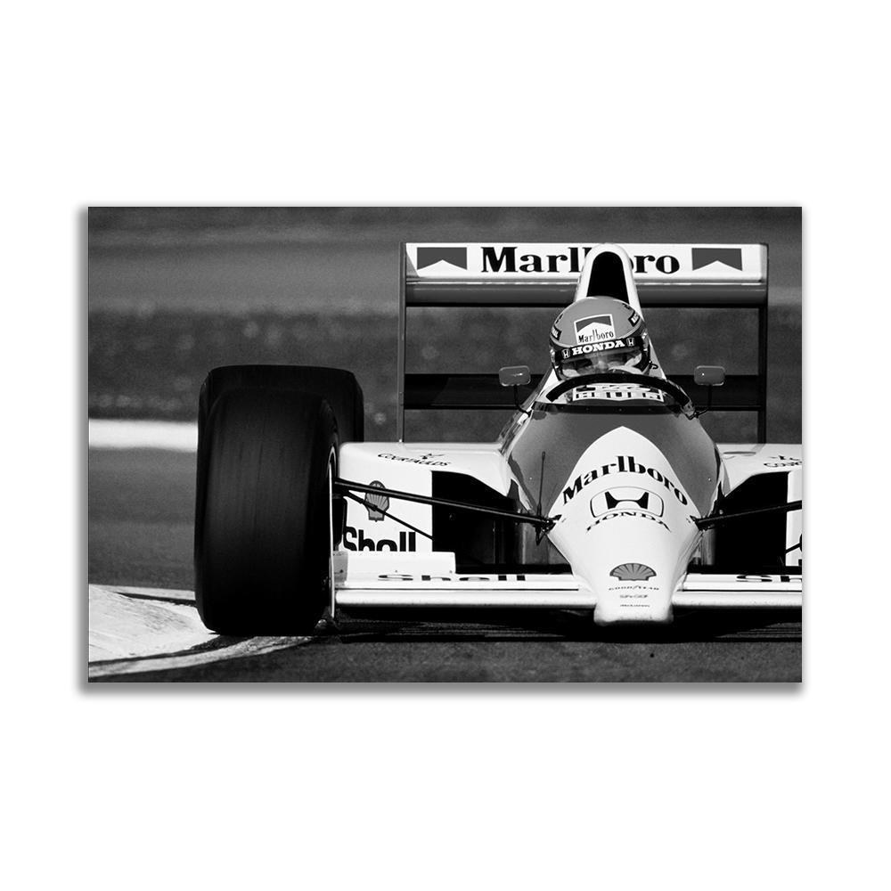 アイルトン・セナ F1 ポスター ボード パネル フレーム 75x50cm 車 レーシングカー グッズ 絵 雑貨 写真 フォト アート Ayrton Senna 1_画像1