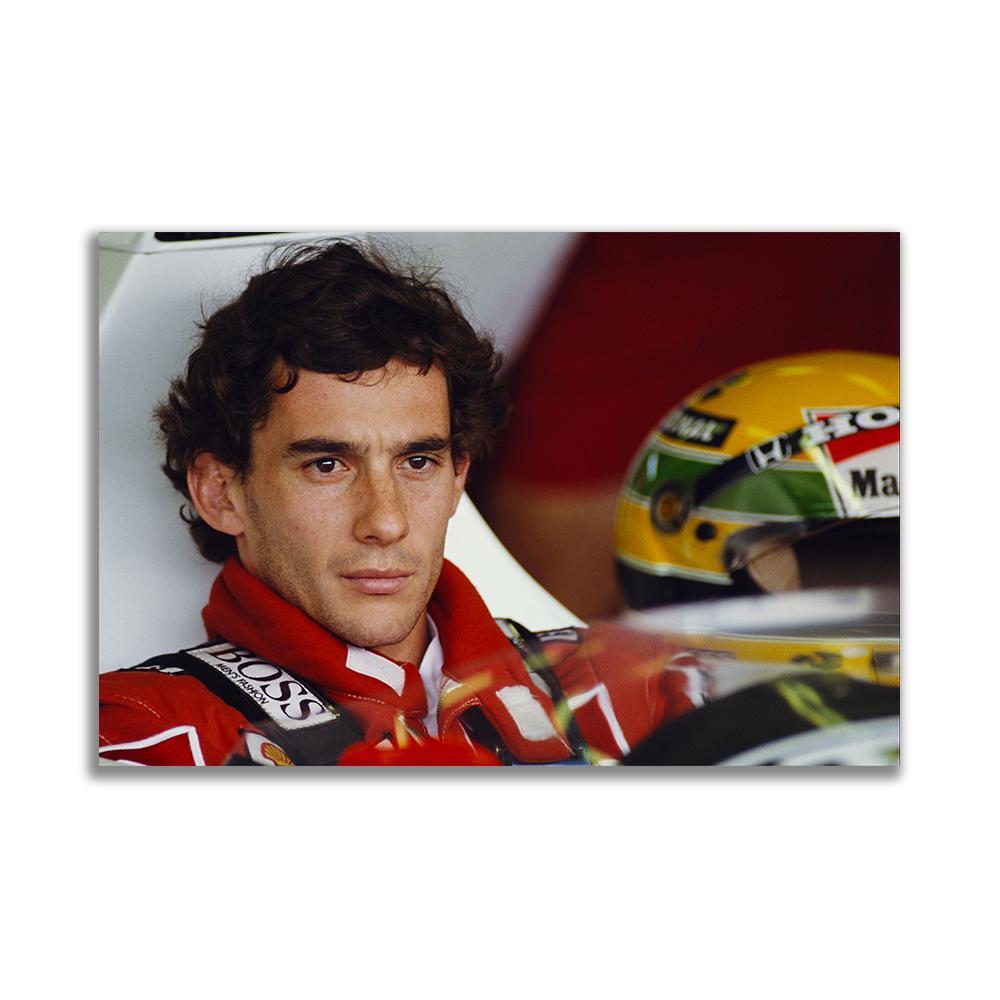 アイルトン・セナ F1 ポスター ボード パネル フレーム 75x50cm 車 レーシングカー グッズ 絵 雑貨 写真 フォト アート Ayrton Senna 25_画像1