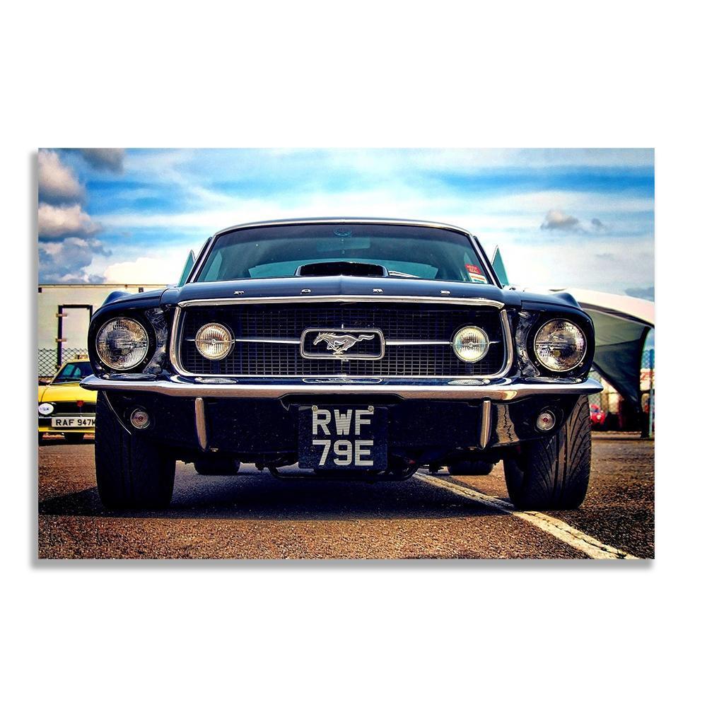 フォード・マスタング Mustang ポスター ボード パネル フレーム 75x50cm アメ車 車 外車 インテリア グッズ 絵 雑貨 写真 フォト アート 2_画像1