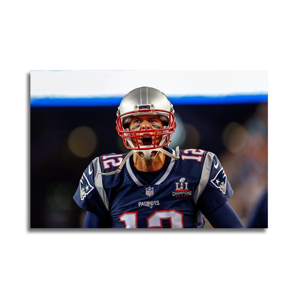 トム ブレイディ ペイトリオッツ ポスター ボード パネル フレーム 75x50cm Patriots NFL グッズ アメフト スーパーボウル 雑貨 写真 8_画像1