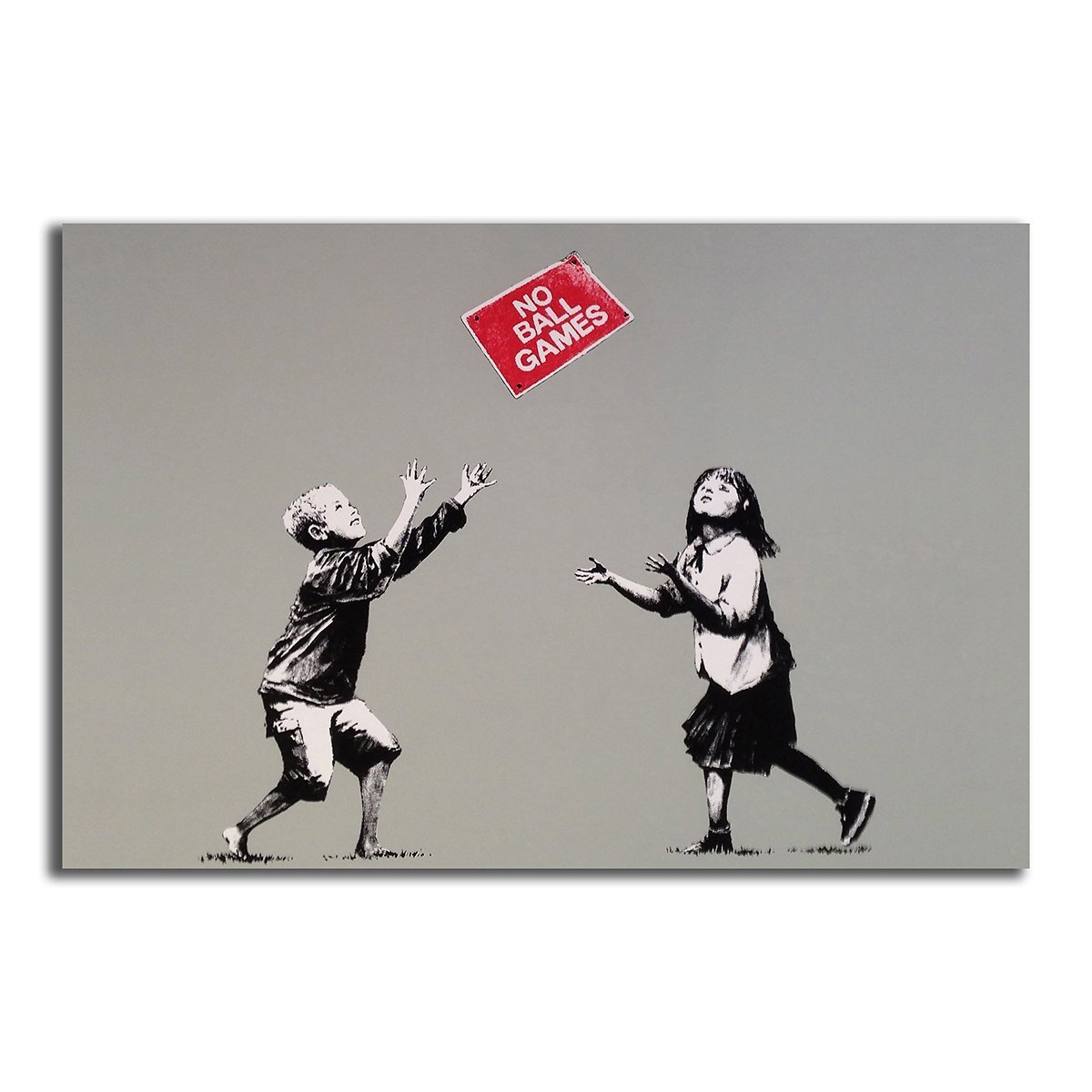 Banksy バンクシー ポスター ボード パネル フレーム 75x50cm 海外