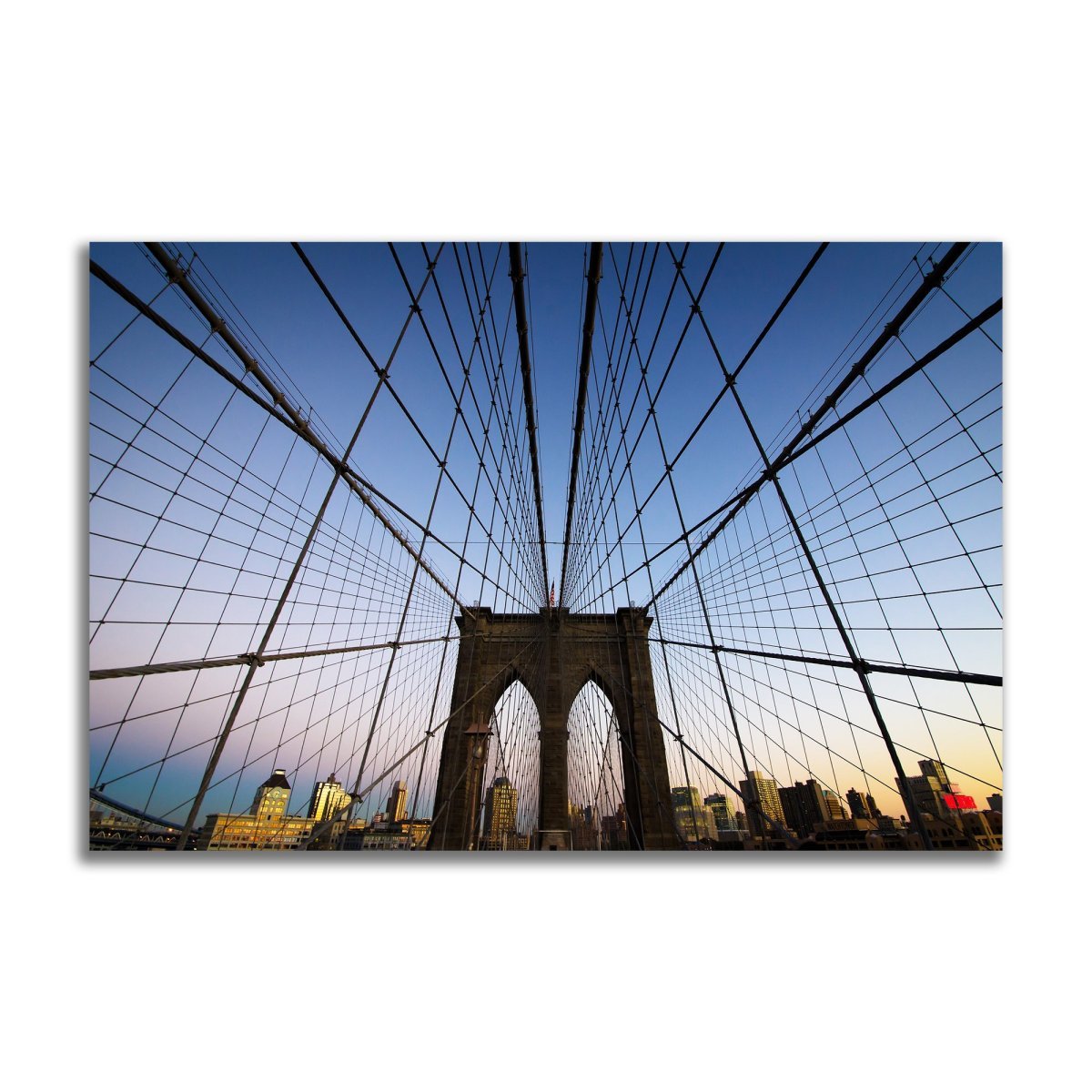 ニューヨーク ポスター ボード パネル フレーム 75x50cm 夜景 景色