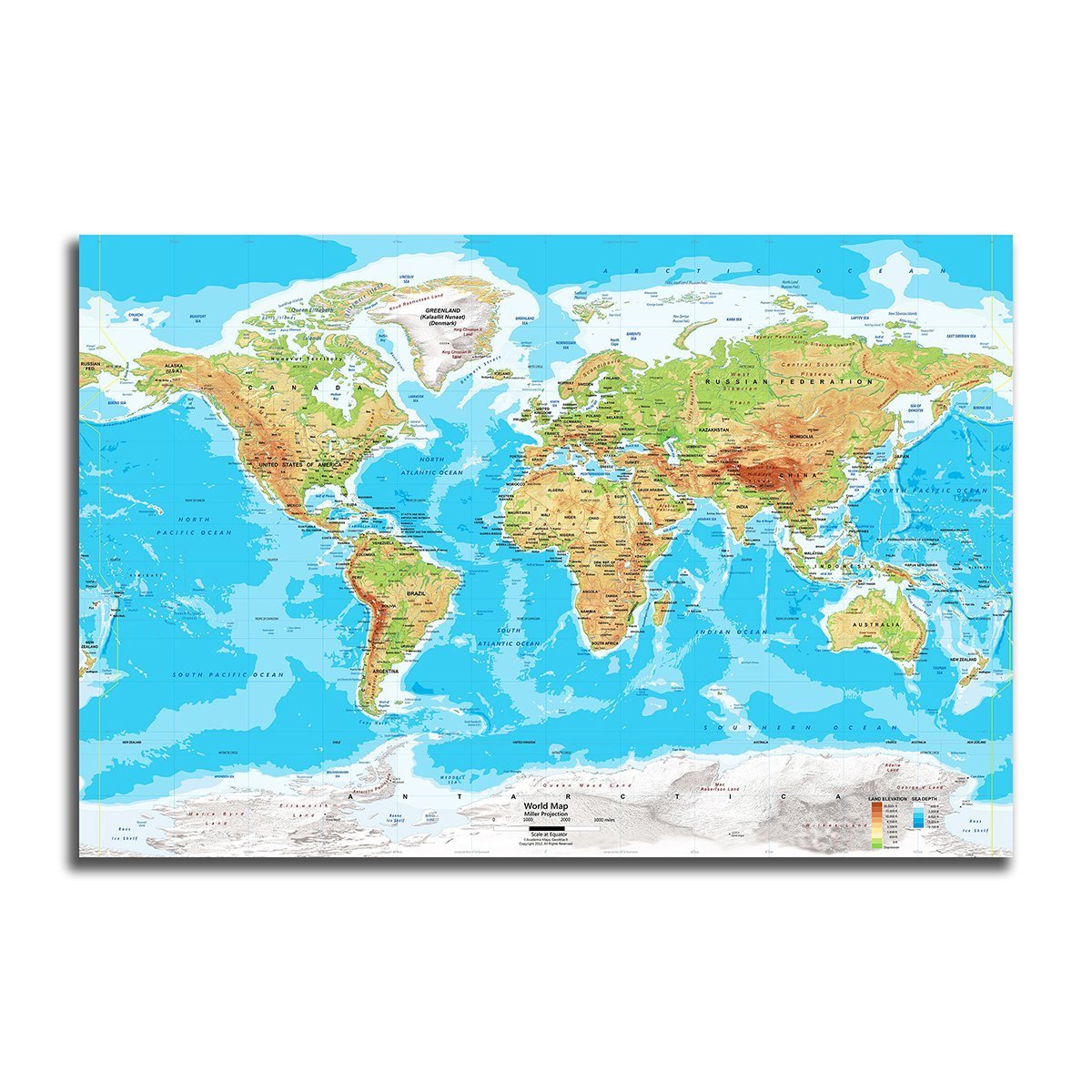 世界地図 world map ポスター ボード パネル フレーム 75x50cm 地図 海外 英字 アート レトロ ビンテージ インテリア グッズ 写真 雑貨 10_画像1