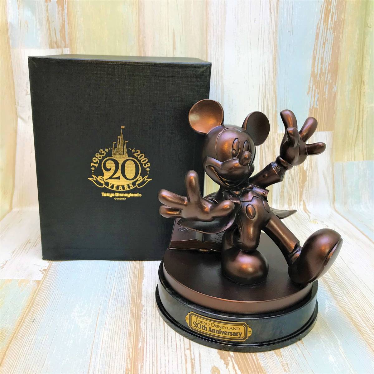  ограничение 1000 body очень редкий * Tokyo Disney Land 20 anniversary commemoration Mickey Mouse bronze изображение TDL 20th ANNIVERSARY фигурка *Disney металлический 