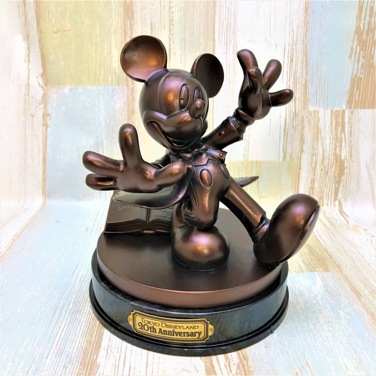  ограничение 1000 body очень редкий * Tokyo Disney Land 20 anniversary commemoration Mickey Mouse bronze изображение TDL 20th ANNIVERSARY фигурка *Disney металлический 