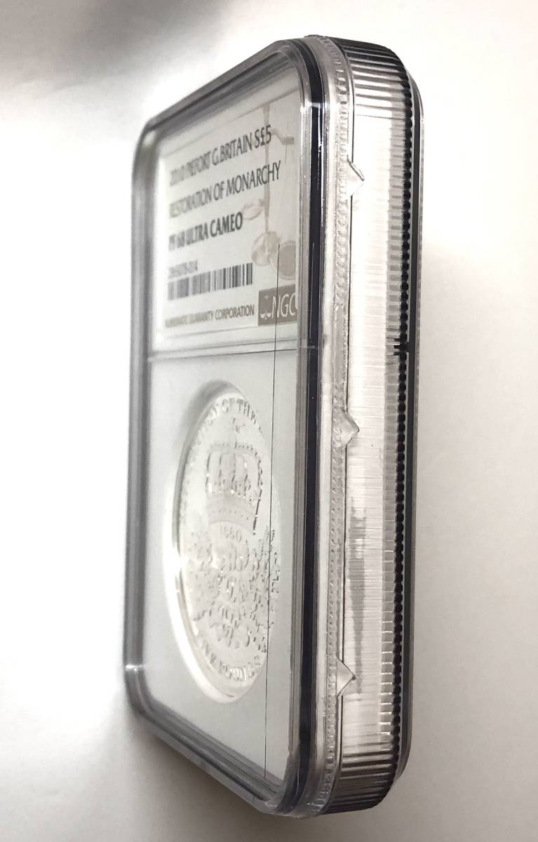 【最高鑑定 世界に1枚 ピエフォー】 2010年 イギリス 王政復古350周年 5ポンド 銀貨 NGC PF68UC 英国 人気 稀少 シルバー プルーフ コイン_画像5
