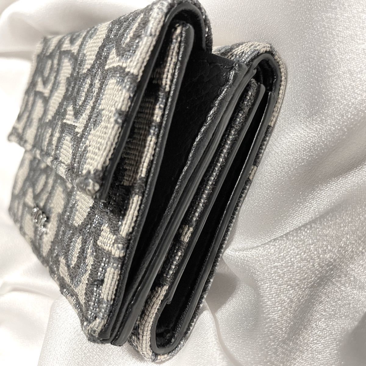 Dior ディオール 三つ折財布 コンパクト　ウォレット オブリーク ジャカード　財布　メンズ　レディース
