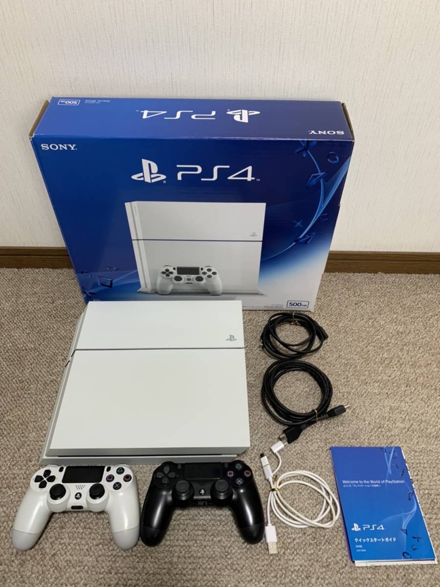 1円～美品】PlayStation4 本体 ☆コントローラー２つ付